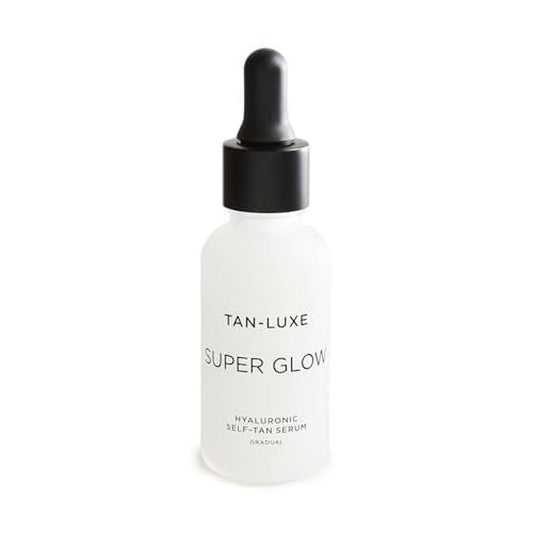 TAN-LUXE SUPER GLOW Self Tan Serum Gift Set, (10 ml) Daily Gradual Fake Tanning Skincare, Cruelty Free & Vegan