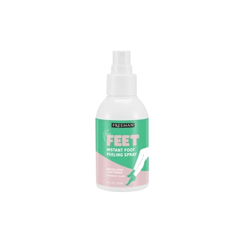 Freeman Flirty Feet Instant Foot Peeling Spray, Exfoliating Foot Mask For Summer, Moisturizing & Smooth Dry, Cracked Heels, Remove Dead Skin Quickly, Cruelty-Free & Vegan, 4 fl.oz./ 118 ml Bottle