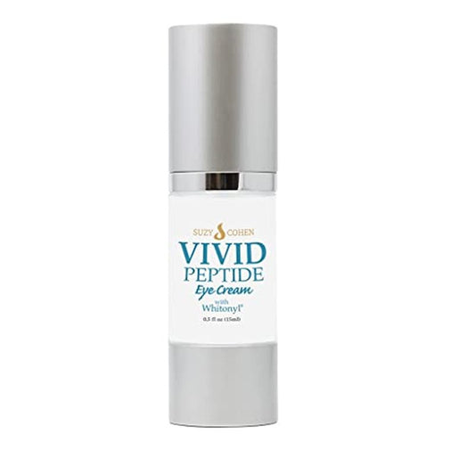 VIVID Peptide Eye Cream with Whitonyl for Dark Circles, Puffiness and Fine Lines - Brightens and Boosts Collagen for Firmness and Hydration