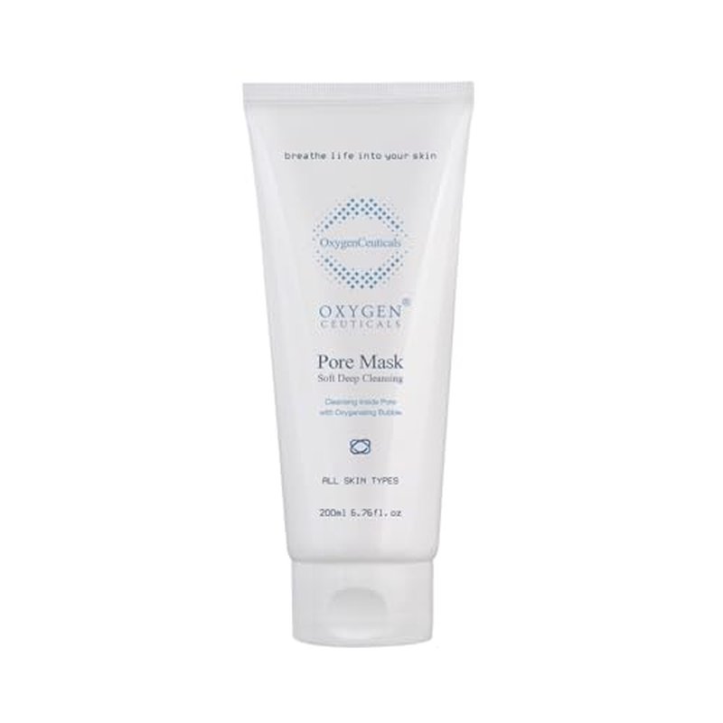 OxygenCeuticals Pore Mask ? Deep Cleansing Foaming Face Wash with Stearic Acid, Lavender Oil & Portulaca Extract, Helps Remove Impurities & Oil for Healthy-Looking Skin, 6.7 fl.oz (200ml)