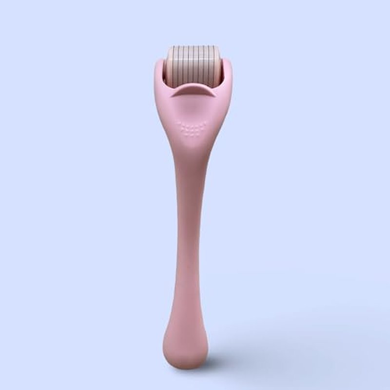 540 Stainless Steel Micropoint Derma Roller ? Microneedling Roller for Face, Scalp & Beard ? Skin Care Tool for Collagen Boost, Wrinkles & Hair Growth ? Storage Case Included (Matte Baby Pink)