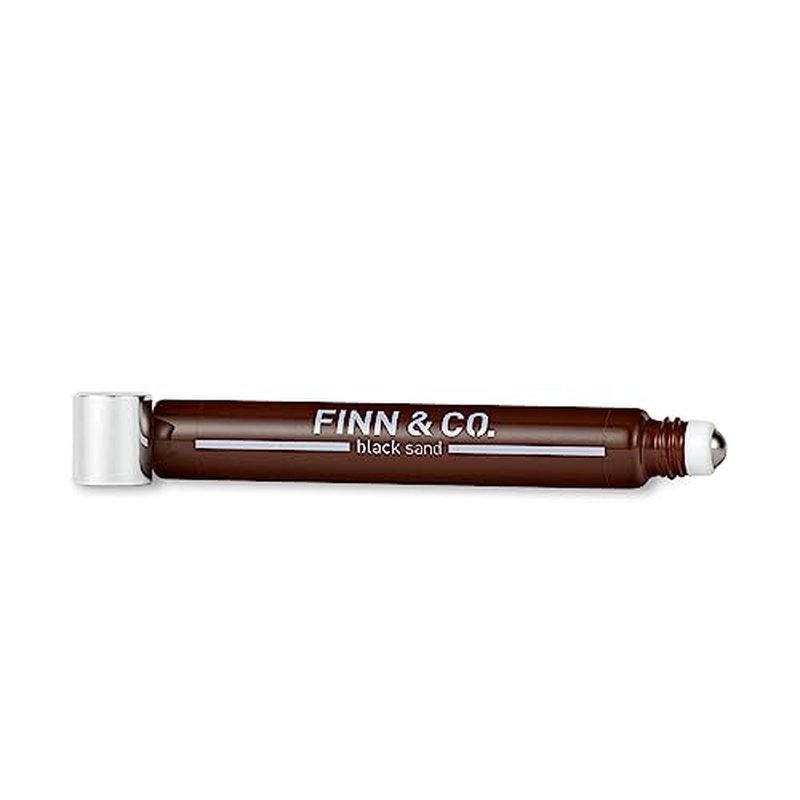 FINN & CO. Black Sand Rollerball Fragrance Oil - Long Lasting Unisex Scent with Beachy Notes - Compact & Spill Proof Rollerball Perfume - Travel Size Perfume for Women & Men | 0.34 oz