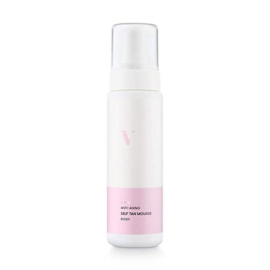 Anti-Ageing Self Tan Mousse (200 ml) - Self Tanning for the Body with Anti-Ageing Complex, Quick Drying and Non-Sticky Texture