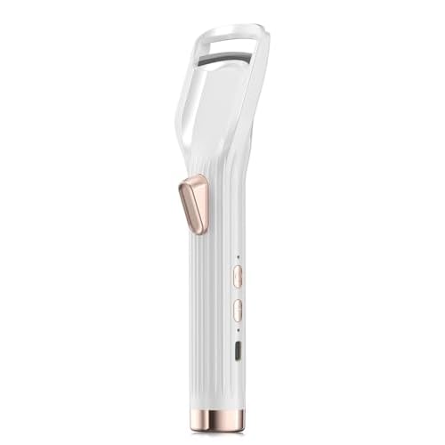 Heated Eyelash Curler Premium PRO - Fast Heat up in 8s - 24 Hours Long Lasting - Rechargeable Electric Eyelash Curler with Type-C, 2 Heat Modes, Anti-Burn Eyelid, Gift for Women Girls, White-AB