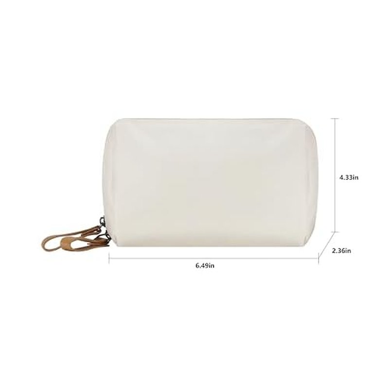 Small Makeup Bag for Purse Portable Waterproof Cosmetic Bag Travel Makeup Pouch for Women (Beige)
