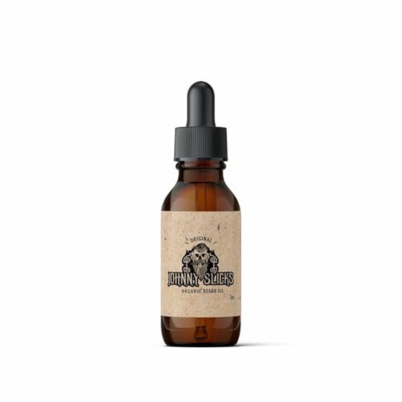 Johnny Slicks Thinning Hair Kit | Oil Based Pomade, Beard Oil & Beard Wash | 100% Organic, USA Made, Veteran Owned (Itch, Dandruff, Healthy Hair Growth, Grooming), Rugged Scent
