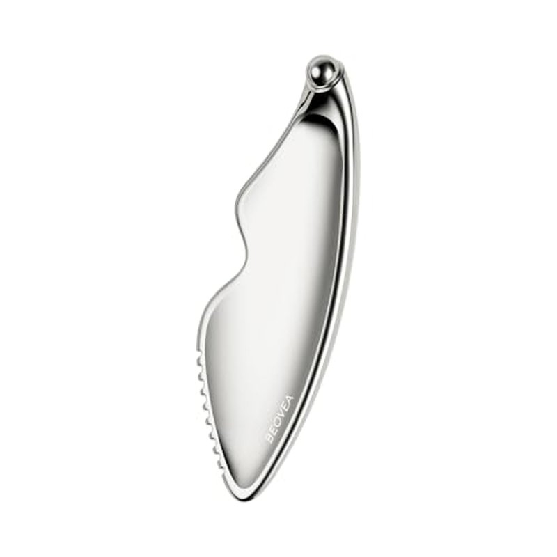 Gua Sha Facial Tools - Guasha Tool for Face and Body, Premium Metal Scraping Massage Tool for Lymphatic Drainage, Skin Rejuvenation, and Relaxation