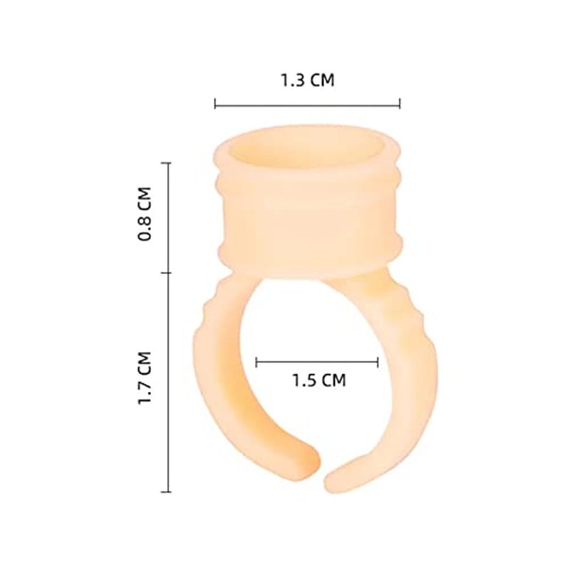 Soft Silicone Tattoo Pigment Rings Cup, Hipifans 100Pcs/Set Disposable Tattoo Ink Cups, Permanent Makeup Glue Holder for Lip, Nail Art, Eyebrow, Eyelash Microblading Supplies