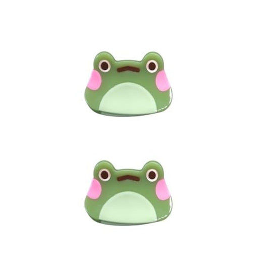 Novelty Mini Frog Hair Clip,Acetate Hair Claw,Small Hair Clips for Women,Pack of 2