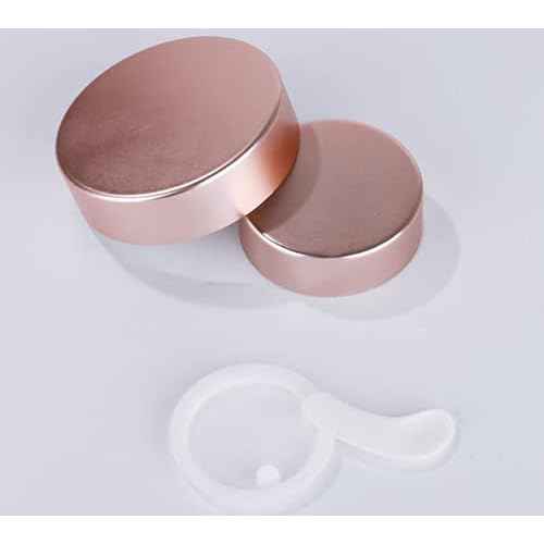 10 Packs 5g/5ml Empty Sample Jars Pink Glass Cosmetic Jar Pot Bottles with Rose Gold Lids Cosmetic Container Refillable Eye Cream Jar Pot Vials for Makeup Lotion Face Eyeshadow Lip Balms