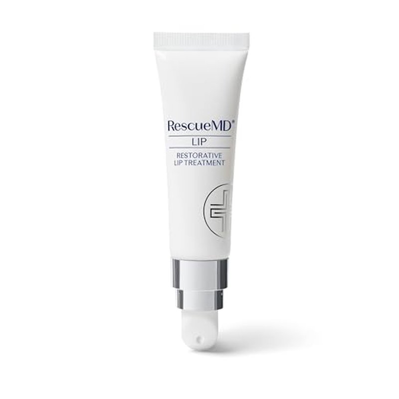 RescueMD Restorative Lip Treatment, Peptide-Powered Rejuvenation + Arnica Repair for Healthy, Hydrated Lips (12mL)