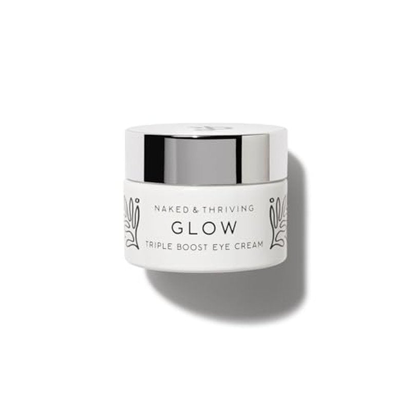 Naked & Thriving Glow Triple Boost Eye Cream | Hyaluronic Acid & Squalane | Hydrate, Moisturize & Nourish | Vegan, & Naturally-Derived | Highly-Concentrated Antioxidant Blend (15mL)