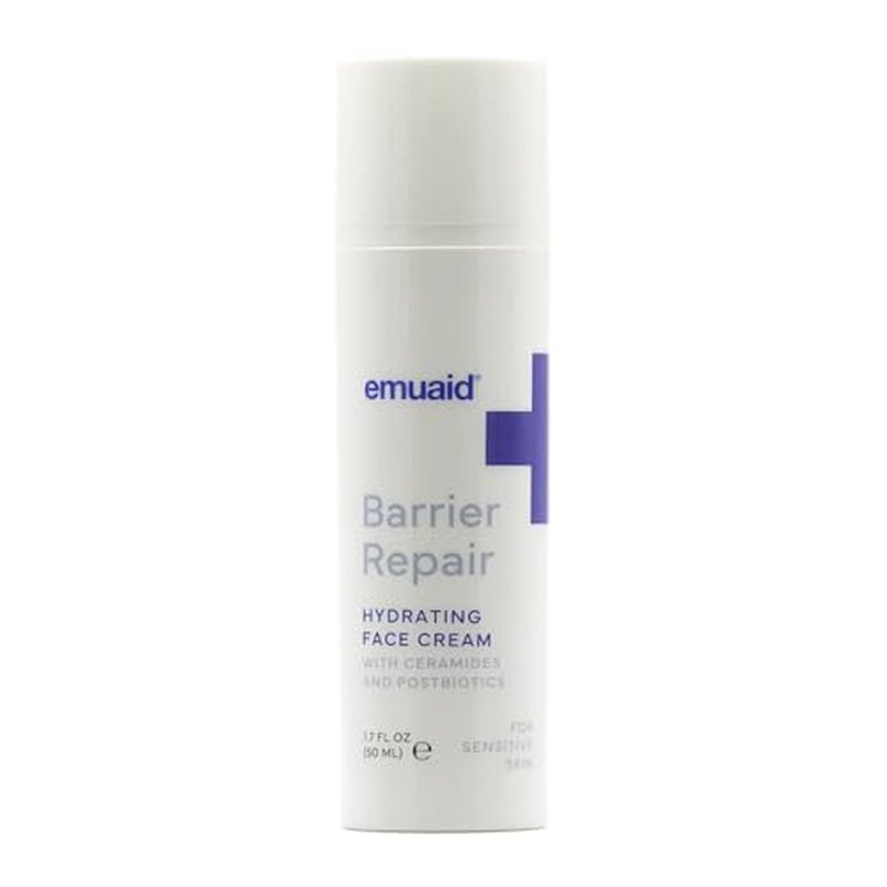 emuaid Barrier Repair Hydrating Face Cream, Deeply Hydrating Moisturizer for Sensitive Skin, Facial Moisturizer, Face Cream with Ceramides, Postbiotics & Antioxidants, 1.7 oz