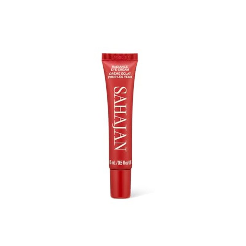 Sahajan Radiance Eye Cream with Niacinamide, Vitamin C + Adaptogens | Ayurvedic Clean Brightening Daily Eye Cream | All Skin Types | Best For Dark Circles, Firming, De-Puff, Soften, Smooth | 0.5 fl oz