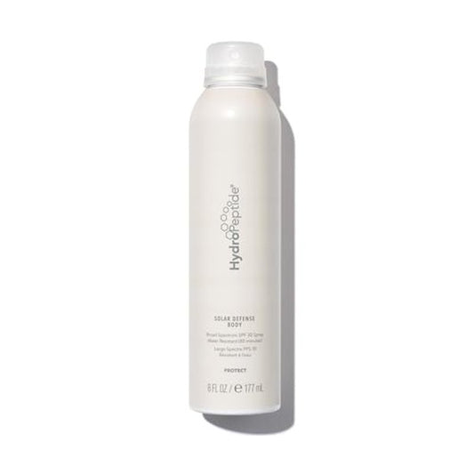 HydroPeptide Solar Defense Body SPF 30, Broad Spectrum, Water Resistant Sunscreen, Hydrates and Soothes, 6 Ounce