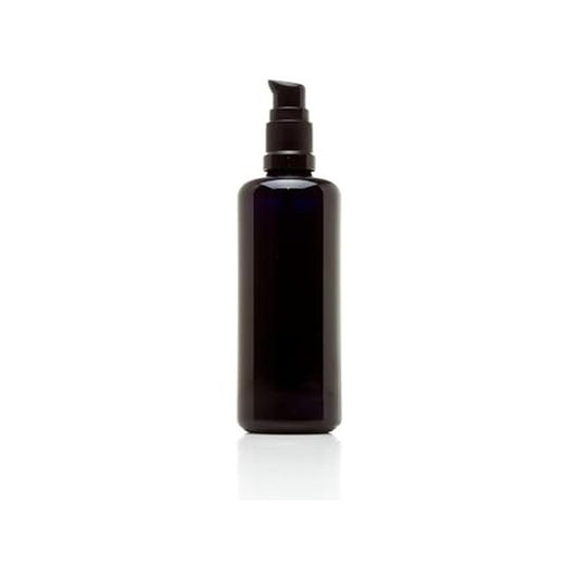 Infinity Jars 100 ml (3.4 fl oz) Refillable UV Black Glass Pump Bottles Leak-Proof Travel Containers for Toner, Sanitizer, Beard Oil, Hair Serum, Essential Oils Pack 10