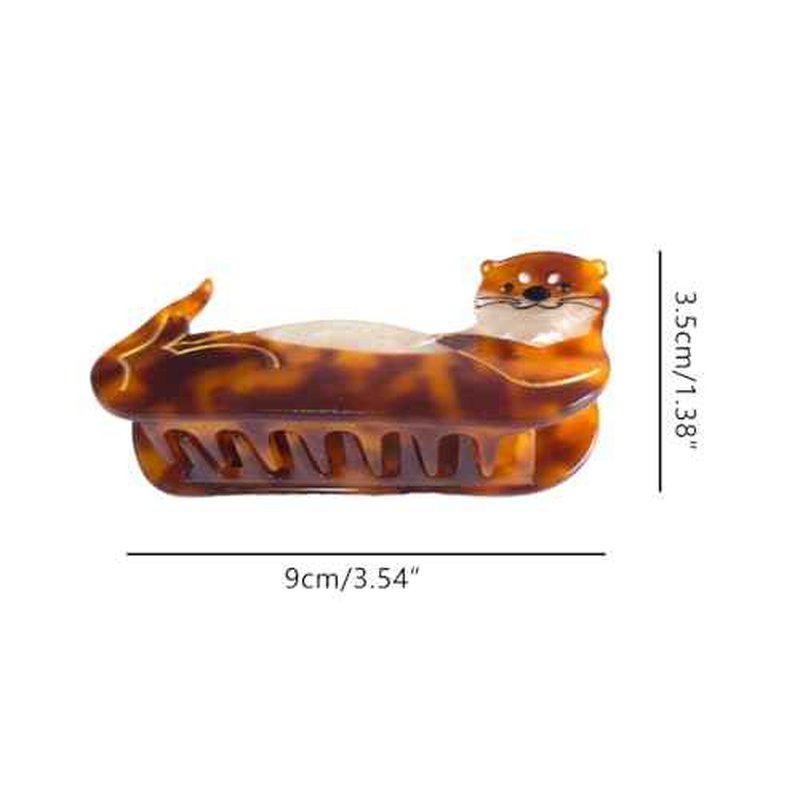 Novelty Sea Otter Hair Clip,Acetate Hair Claw,Big Hair Clips for Women