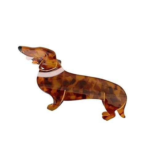 Dachshund Dog Hair Clips,Small Claw Clips for Girls,Acetate Hair Clips for Women,S10