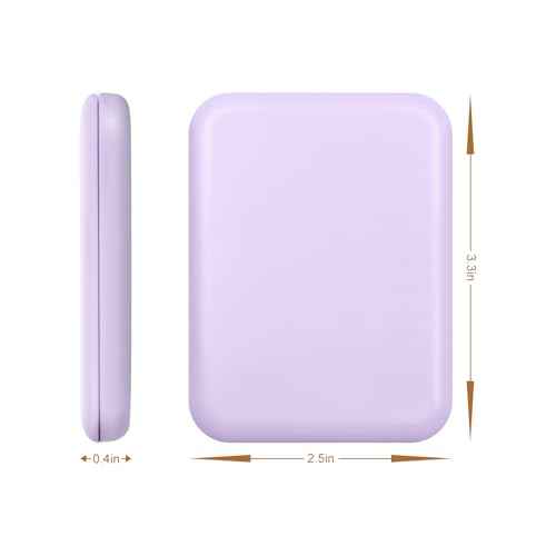 Compact Mirror, 1X/3X Magnification LED Pocket Mirror with Nternal BIattery, Mini Mirror for Purse, Pocket,Travel and Present (Purple)