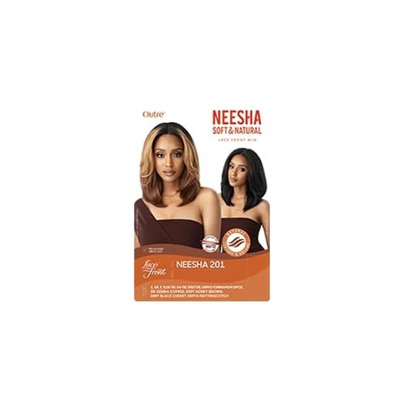 Outre Neesha Soft & Natural Synthetic Swiss Lace Front Wig NEESHA 201 (DRFFHNBRN)