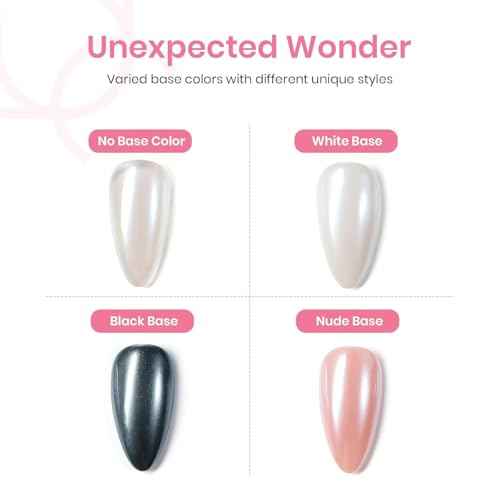 Beetles White Chrome Nail Powder for Gel Nails Pearl Cromer Nail Powder Mirror Effect Nails Gel Polish Glitter Manicure Holographic Pigment Nails Art Design Gifts for Women