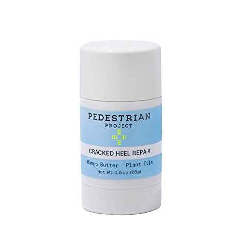 Pedestrian Project Cracked Heel Repair Foot Care Balm, Smooths & Fills Cracks & Rough Skin with Healing Shea & Mango Butters, Vegan, Cruelty Free, 1 oz