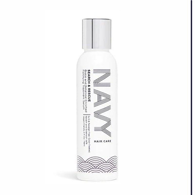 NAVY Hair Care Search & Rescue Fortifying Treatment Serum | Biotin-Enriched Botanical Blend with Chamomile Extract, Coconut & Rosehip Oil | Strengthens, Nourishes & Promotes Hair Growth | 4 oz