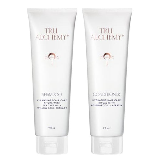 Tru Alchemy Shampoo & Conditioner - Best Shampoo and Conditioner for Dry Damaged Hair - Speed Up Hair Growth and Boost Volume, 9 fl oz.