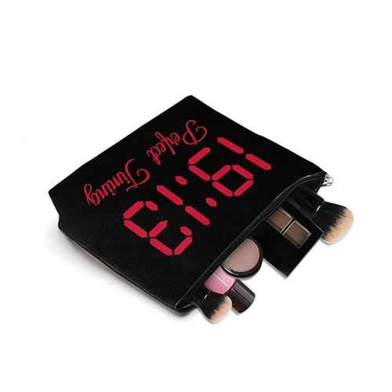 Sorority Gift Red and Black Makeup Cosmetic Bags Black Greek Sorority Gift Paraphernalia for Sister Friend