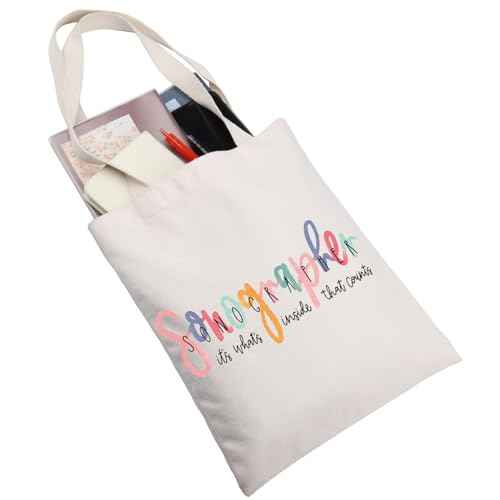 JNIAP Sonographer Makeup Bag Sonographer Gifts Ultrasound Tech Gifts Radiologist Zipper Bag Radiology Graduation Gift (Sonographer TG)