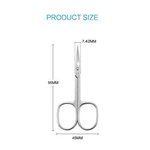 LIVINGO Premium Manicure Scissors Multi-purpose Stainless Steel Cuticle Pedicure Beauty Grooming Kit for Nail, Eyebrow, Eyelash, Dry Skin Curved Blade 3.5 inch