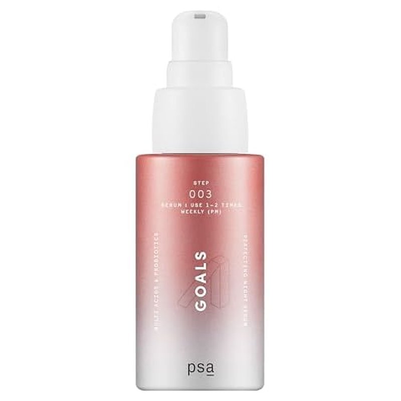 PSA - GOALS Multi Acid & Probiotics Night Serum | BHA & PHA, Probiotics, White & Green Tea Complex | Suitable for All Skin Types (1 oz | 30 mL)