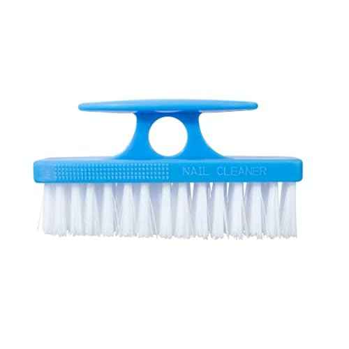 Superio Nail Brush Cleaner with Handle - Durable Brush Scrubber To Clean Toes, Fingernails, Hand Scrubber All Surface Cleaning, Blue Heavy Duty Scrub Brush Stiff Bristles, Easy To Hold