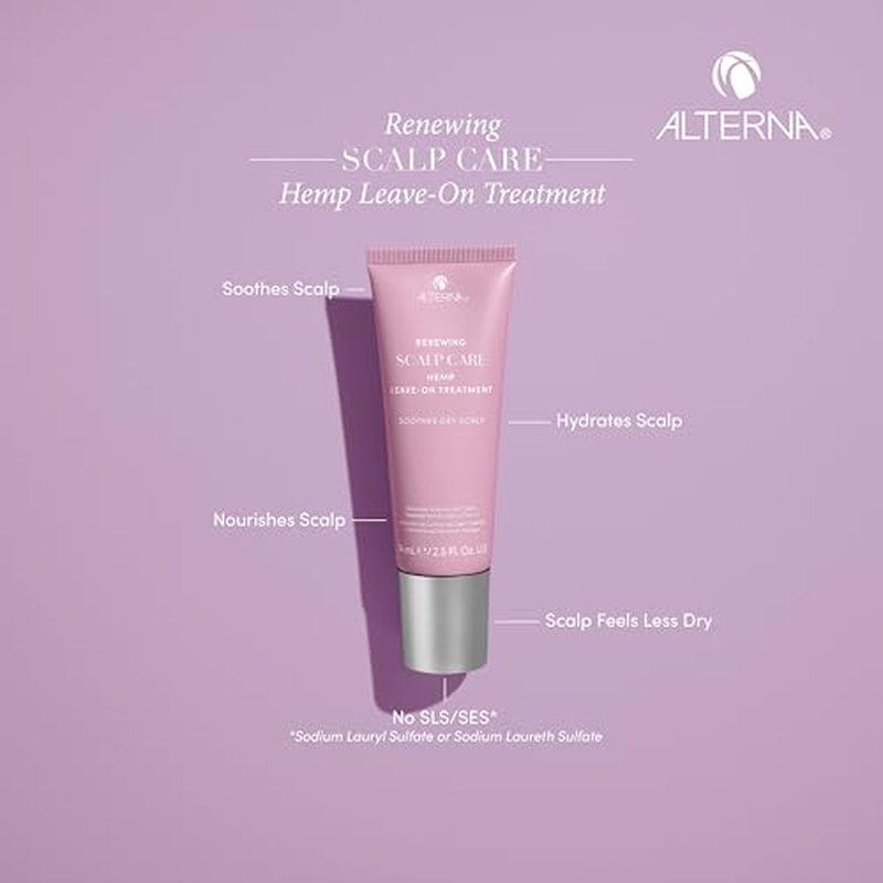 Alterna Haircare Renewing Scalp Care Peppermint Leave on Scalp and Hair Treatment, 2.5 Fl Oz Lightweight and Fast Absorbing to Moisturize and invigorate Scalp
