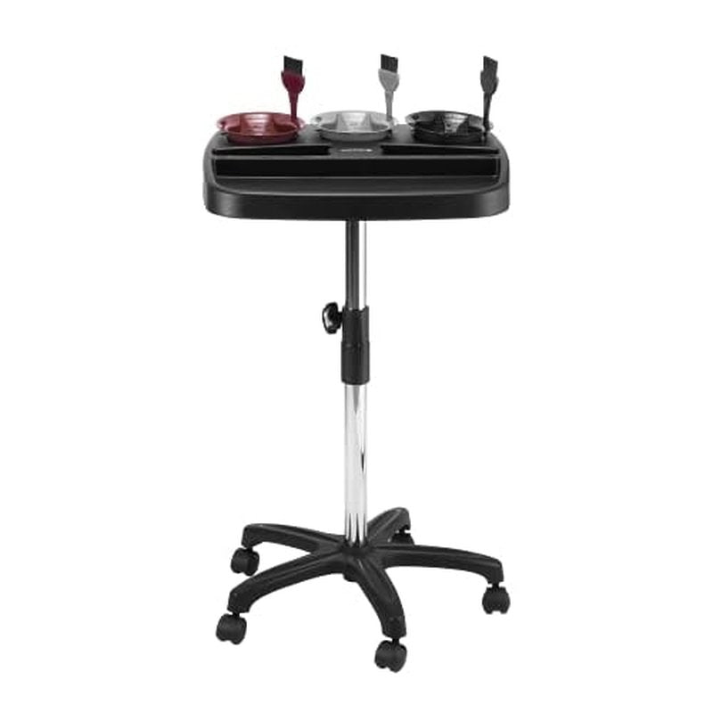 Dompel Multicolor Trolley Black with 3 Tint Bowls and 3 Brushes Included | Model 470