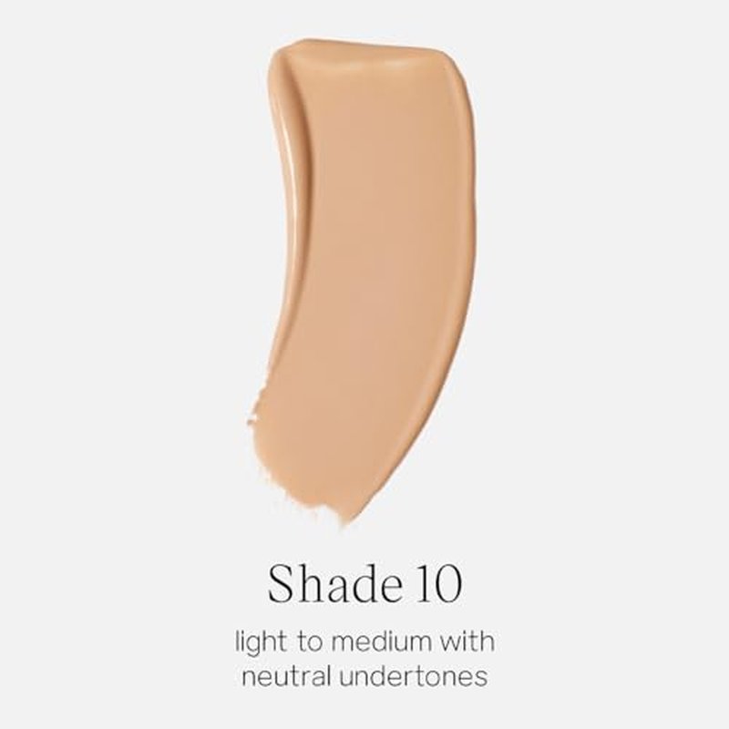 Saie Glowy Super Skin Tint Liquid Foundation - Weightless + Dewy Foundation with Lightweight Medium Coverage - Hydrating Face Makeup + Skin Care Serum Hybrid with Hyaluronic Acid - Shade 10 (1.01 oz)