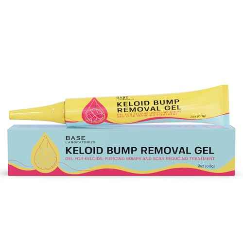 BASE LABORATORIES Keloid Bump Removal Gel | Natural Piercing Bump Treatment & Keloid Scar Gel | Keloid Scar Removal for all Scars, Keloids & Piercing Bumps | Soothing Piercing Aftercare | 2 oz