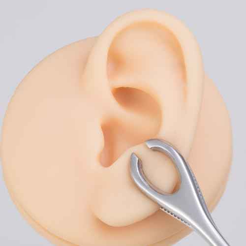 Professional Body Piercing Plier, Body Piercing Pliers Tool, Ear Lip Navel Nose Tongue Septum Sponge Forceps Clamp, 316L Stainless Steel Piercing Plier