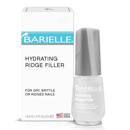 Barielle Hydrating Ridge Filler For Dry, Brittle, Ridged Nails & Nail Growth, Fill and Smooths Nail Ridges, Strengthening Base Coat 0.5 Ounce
