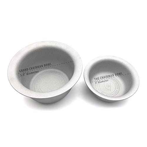 Vikings Blade Luxury Shaving Soap Bowl, Sandblasted Steel for Fast, Thick Lather, Unbreakable, Tactile Texture, Great for Standard Sized Pucks & Soaps (The Chairman, 3¡± Diameter)