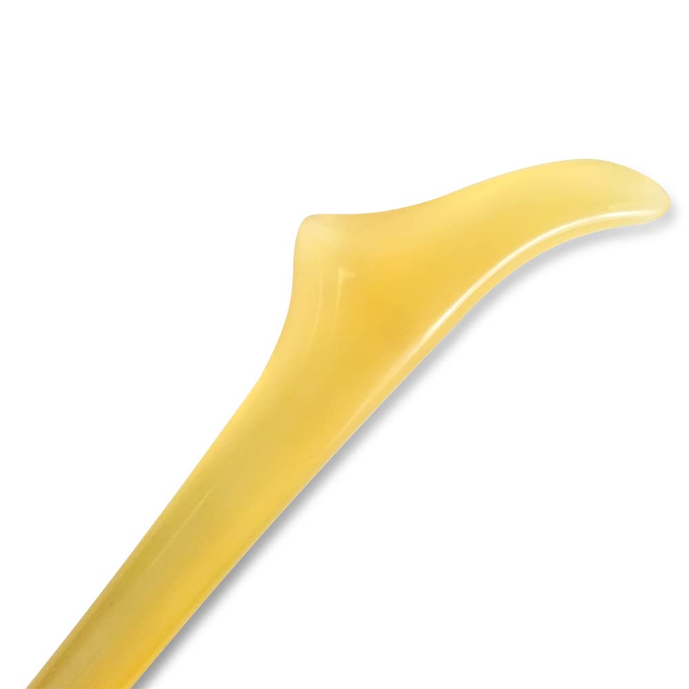 Tan Mujiang Guasha Board Natural Sheep Horn with Unique Handicraft Scraping Therapy Spa Massage Tool Kalla