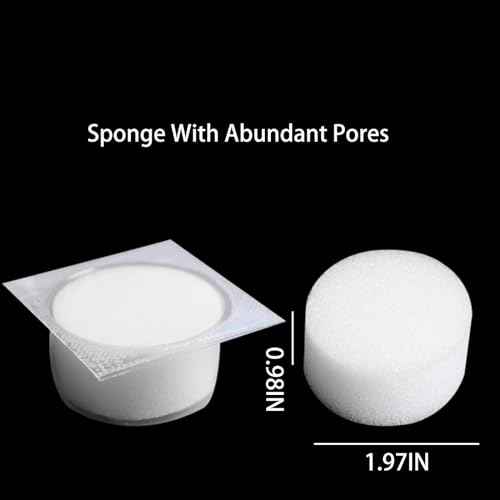 Dip Foam,Professional 24Pcs Tattoo Dip Foam Rinse Cup Disposable Dip Clean Foam Cup Caps Cartridge Dip Foam Cleaning Supplies for Tattoo Needle (Black)