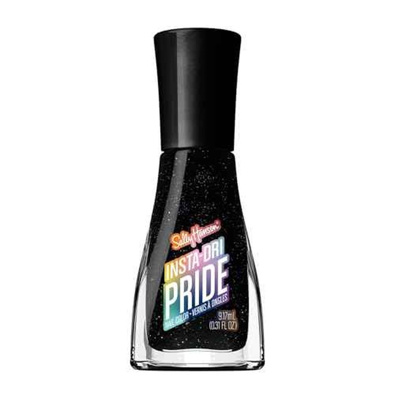 Sally Hansen Insta-Dri Pride Nail Polish | Quick Dry, Long Lasting, Streak-Free Shine | Opaque, Shimmery | 768 It's Giving | Black Nail Color