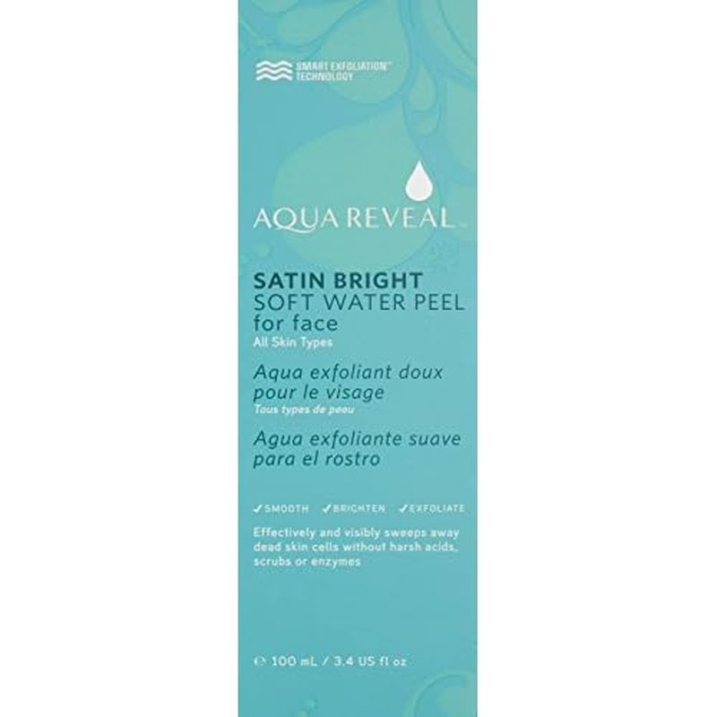 Satin Bright Soft Water Peel for Face , exfoliator for anti-aging, acne, dry, oily, sensitive skin, eczema , 95% organic/natural Korean peeling gel/gommage , large 100 ml/3.4 Fl Oz size