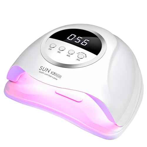 UV LED Nail Lamp with 72 Beads, 320W Nail Curing Lamps for Gel Polish with Automatic Sensor/4 Timer Setting,Led Nail Dryer, Professional Nail Art Drying Tools for Fingernail and Toenail