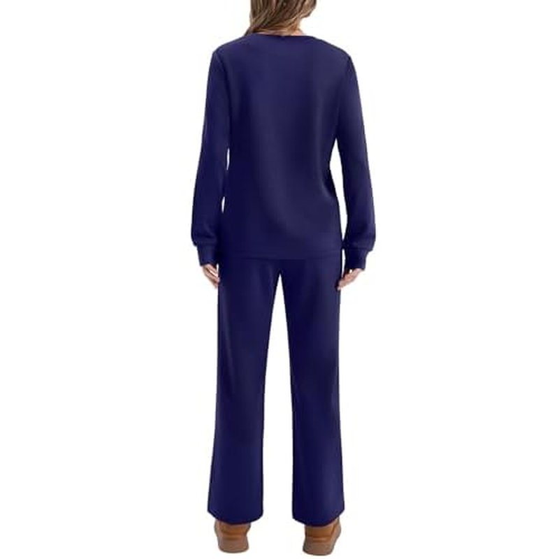 WIHOLL Lounge Sets for Women 2 Piece Travel Vacation Outfits Fall Sweatsuit Tracksuit