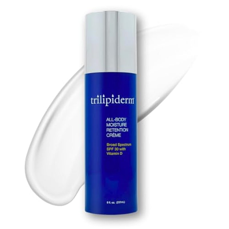 Trilipiderm All-Body Moisture Retention Cr?me with SPF 30, Vitamin D - 8oz Airless Pump Sunscreen