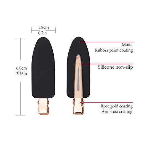 minihope 12 pieces No Bend Hair Clips, No Crease Curl Pin Clips for Makeup Application£¬2022 style, non-slip.Hair won't get caught between plastic attached to metal. (Morandi)¡¦