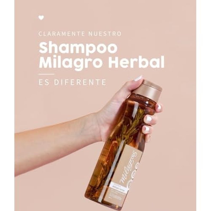 Milagros Shampoo Herbal & Tratamiento Biorepolarizador | Combate caida del cabello y promueve su crecimiento | Tratamiento de Colombia Milagros ideal para cabello muy danado