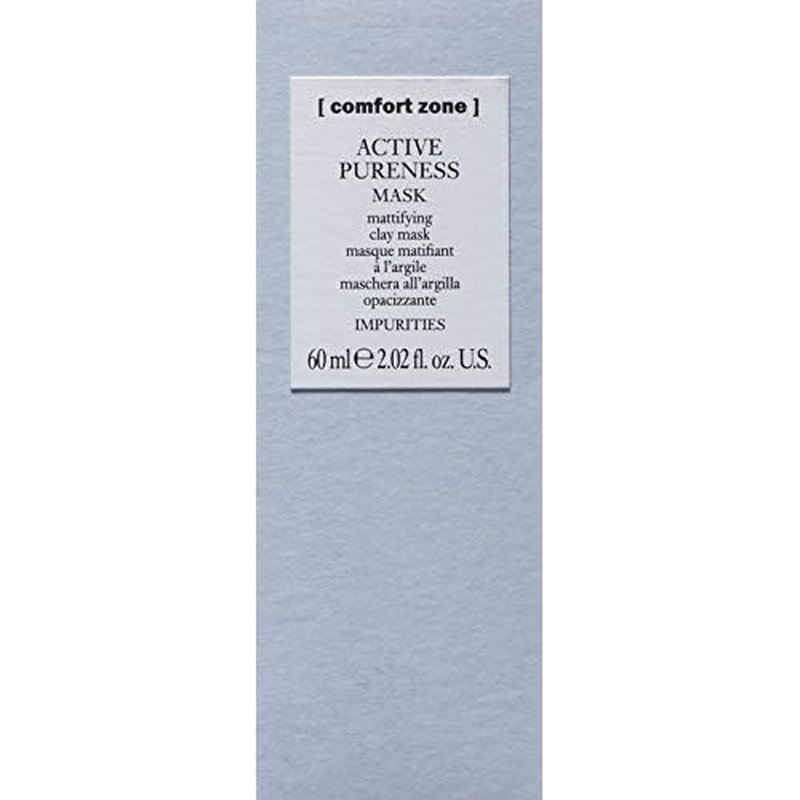 [ Comfort Zone ] Active Pureness Mask, Mattifying Clay Face Mask, Absorb And Minimize The Appearance Of Pores, 2.02 Fl. Oz.